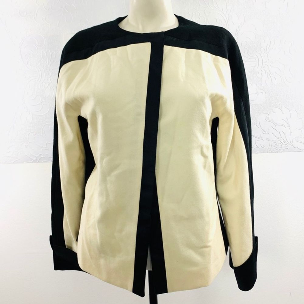 Vtg Gianfranco Ferre Wool Colorblock Blazer Sz 42 US M